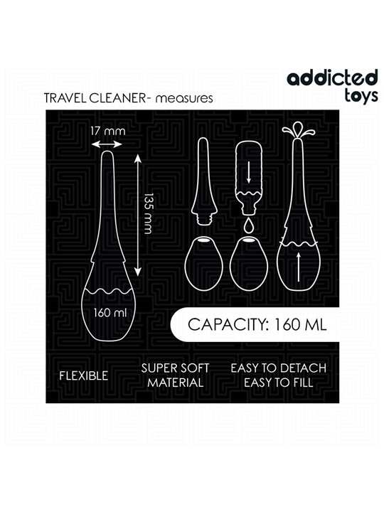 Addicted Toys Travel Cleaner - Doccia Anale 160 ML Modello 3