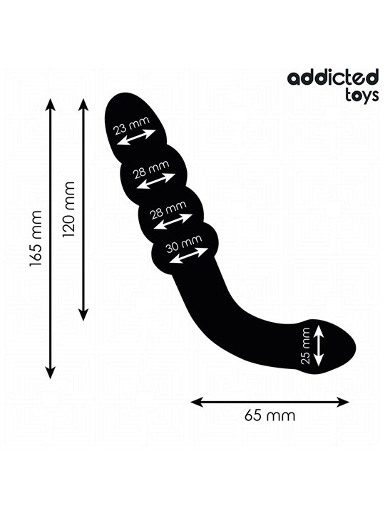 Addicted Toys - Doppio Massaggiatore Anale in Silicone 16,5 Cm