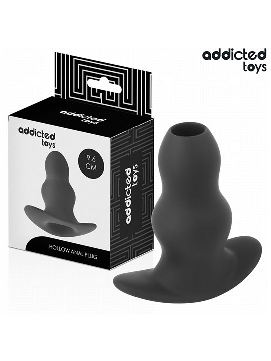 Addicted Toys - Plug Anale Cavo in Silicone Medico Taglia M 9,6 Cm