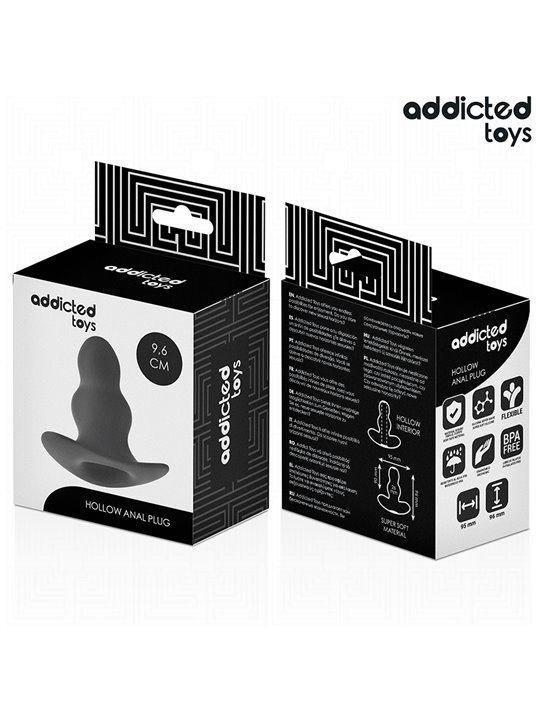 Addicted Toys - Hollow Medical Silicone Anal Plug Size M 9.6 cm