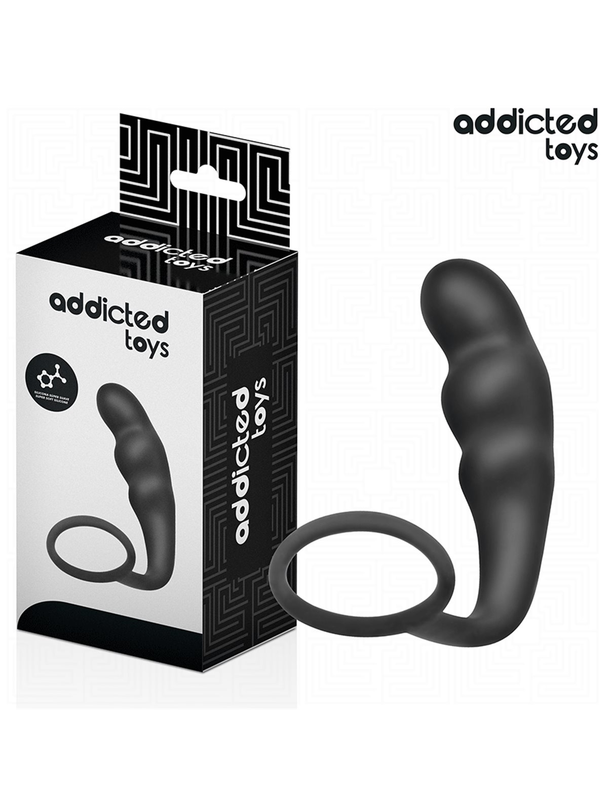 Addicted Toys - Anal Plug with Silicone Cock Ring Model 4
