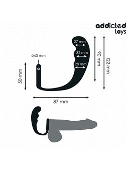 Addicted Toys - Anal Plug with Silicone Cock Ring Model 4