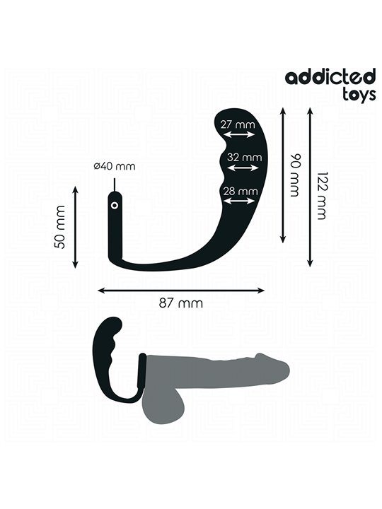Addicted Toys - Plug Anale con Anello Fallico in Silicone Modello 4