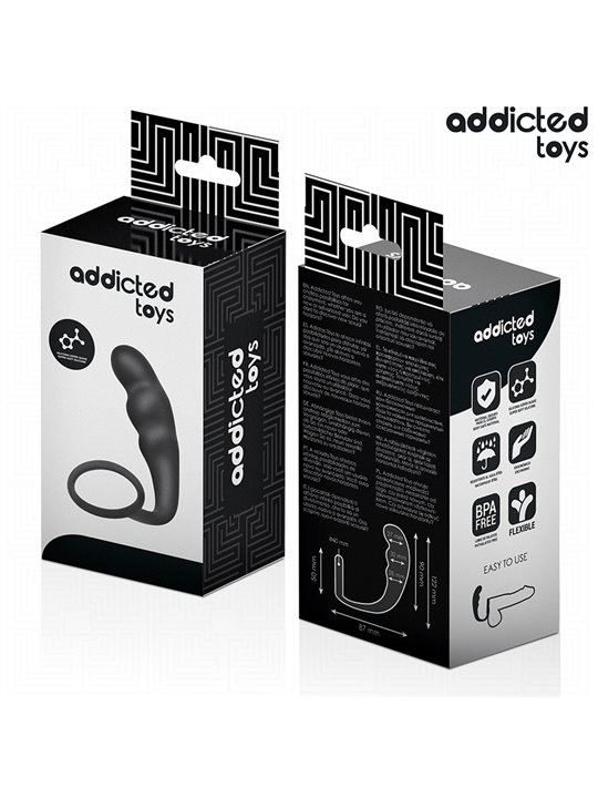 Addicted Toys - Anal Plug with Silicone Cock Ring Model 4