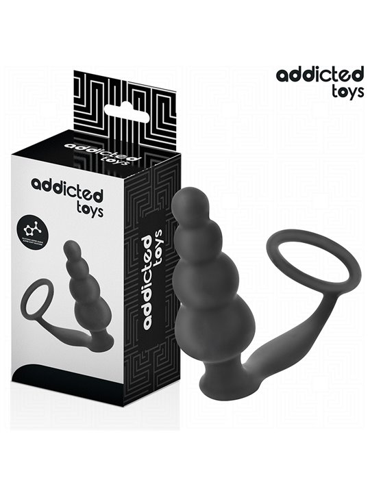 Addicted Toys - Anal Plug with Silicone Cock Ring Model 5