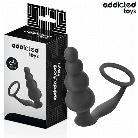 Addicted Toys - Anal Plug with Silicone Cock Ring Model 5