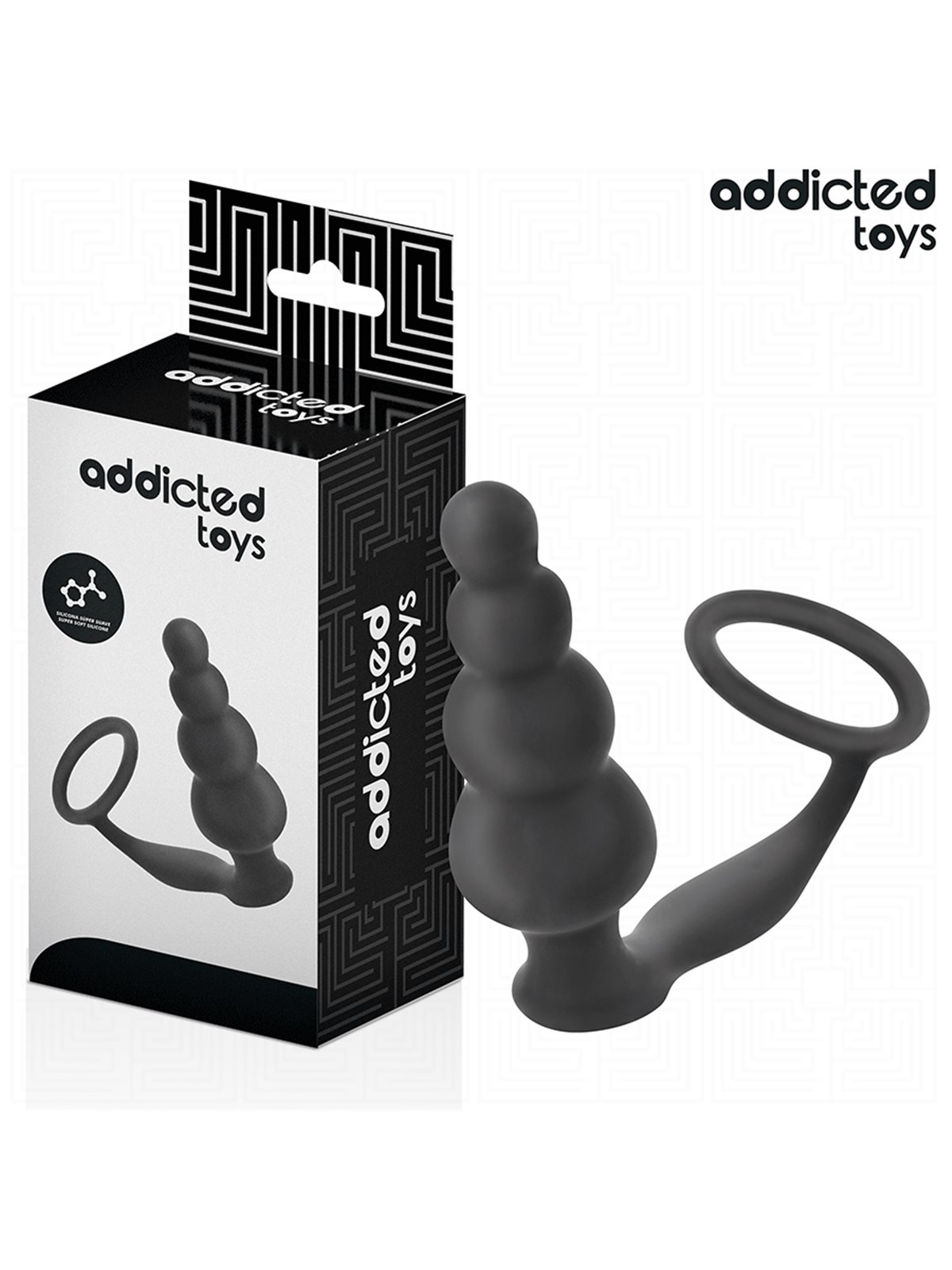 Addicted Toys - Anal Plug with Silicone Cock Ring Model 5
