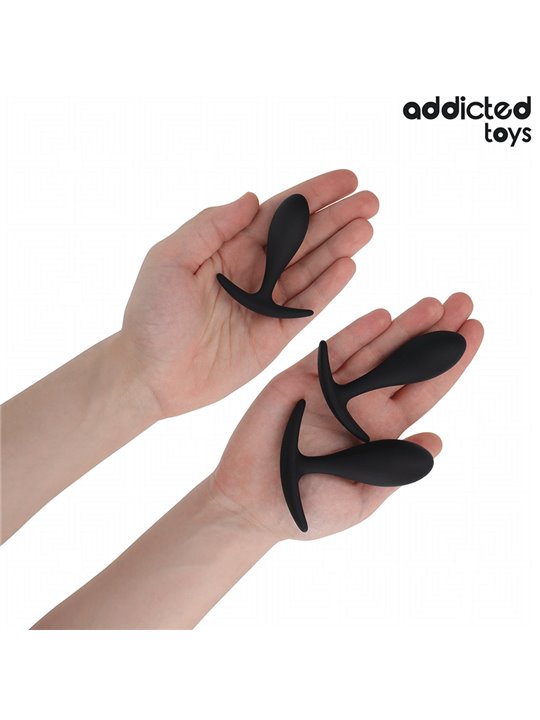 Addicted Toys - Set di 3 Plug Anali in Silicone Medico Modello 2