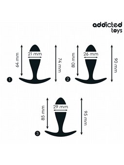 Addicted Toys - Set of 3 Medical Silicone Anal Plugs Model 2