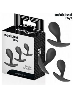 Addicted Toys - Set of 3 Medical Silicone Anal Plugs Model 3
