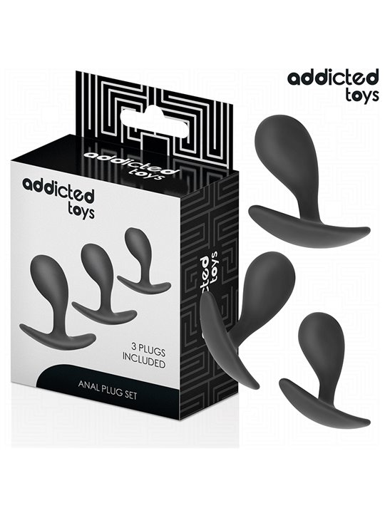 Addicted Toys - Set of 3 Medical Silicone Anal Plugs Model 3