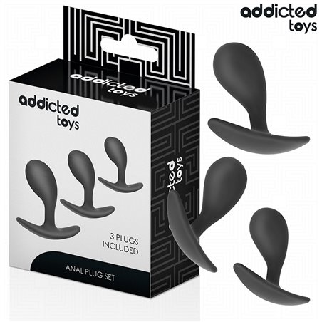Addicted Toys - Set of 3 Medical Silicone Anal Plugs Model 3