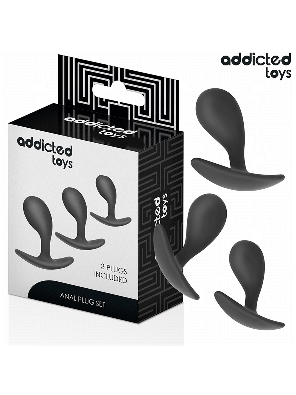 Addicted Toys - Set of 3 Medical Silicone Anal Plugs Model 3