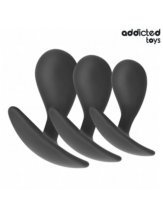 Addicted Toys - Set of 3 Medical Silicone Anal Plugs Model 3