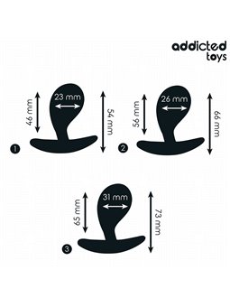 Addicted Toys - Set di 3 Plug Anali in Silicone Medico Modello 3