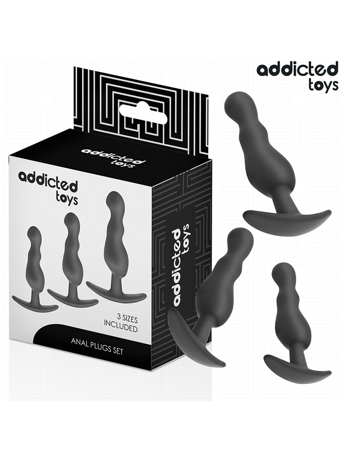Addicted Toys - Set of 3 Medical Silicone Anal Plugs Model 1
