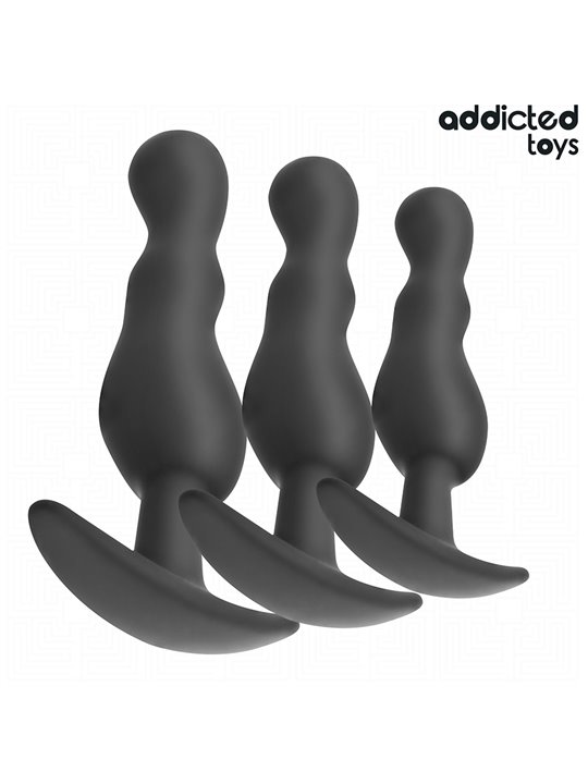 Addicted Toys - Set of 3 Medical Silicone Anal Plugs Model 1