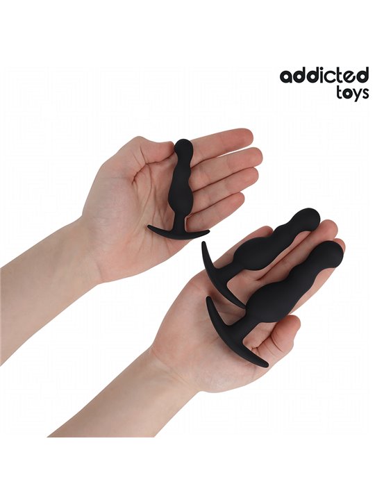 Addicted Toys - Set of 3 Medical Silicone Anal Plugs Model 1