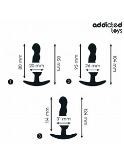 Addicted Toys - Set of 3 Medical Silicone Anal Plugs Model 1