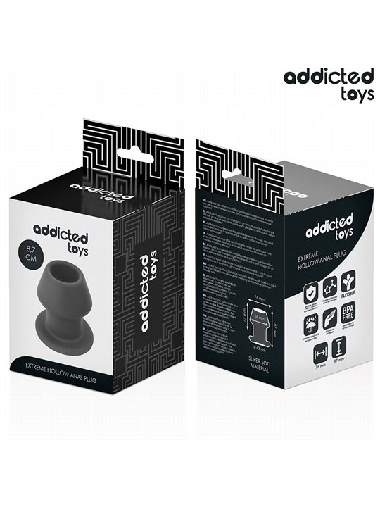 Addicted Toys - Plug Anale Cavo in Silicone Medico Taglia M 8,7 Cm