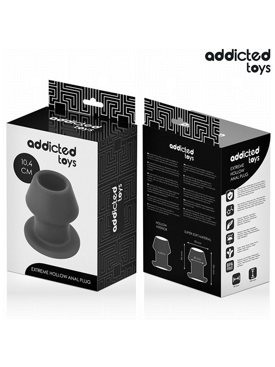 Addicted Toys - Plug Anale Cavo in Silicone Medico Taglia L 10,4 Cm
