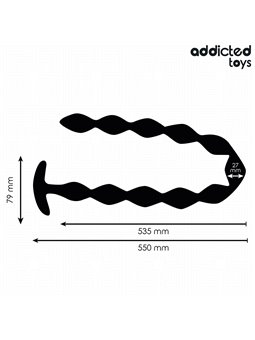 Addicted Toys - Plug Anale in Silicone Extra Lungo 11 Perline