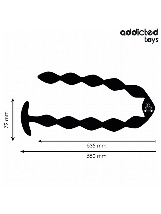 Addicted Toys - Plug Anale in Silicone Extra Lungo 11 Perline