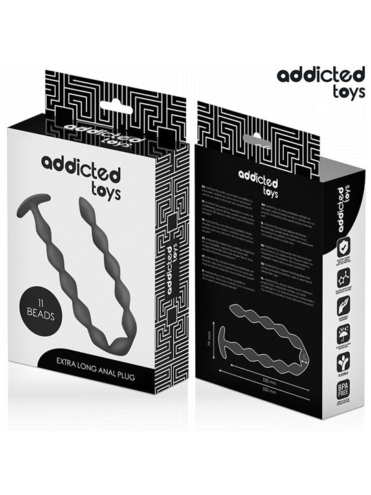 Addicted Toys - Plug Anale in Silicone Extra Lungo 11 Perline