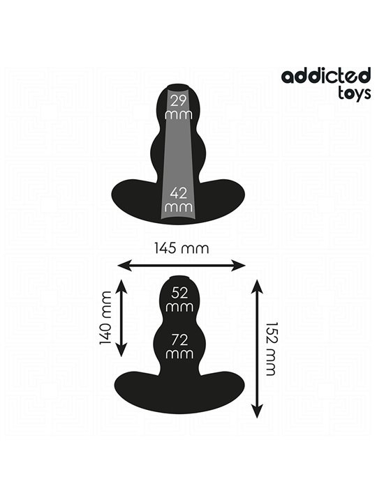 Addicted Toys - Plug Anale Cavo in Silicone Medico Taglia XXL 15,2 Cm