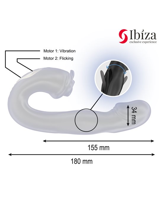 Ibiza Rose Flicking - Vibratore e Stimolatore Clitoride Oscillante