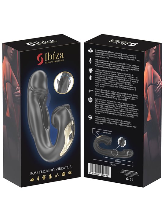 Ibiza Rose Flicking - Vibratore e Stimolatore Clitoride Oscillante