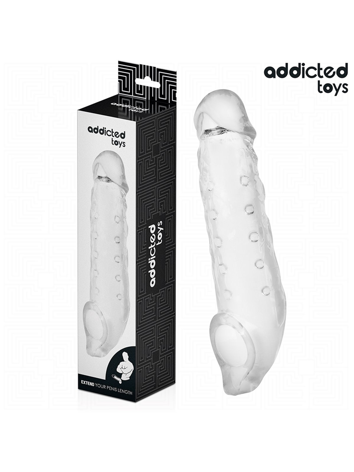 Addicted Toys - Guaina Fallica in Silicone Trasparente 23 Cm