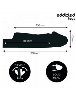 Addicted Toys - Guaina Fallica in Silicone Trasparente 23 Cm
