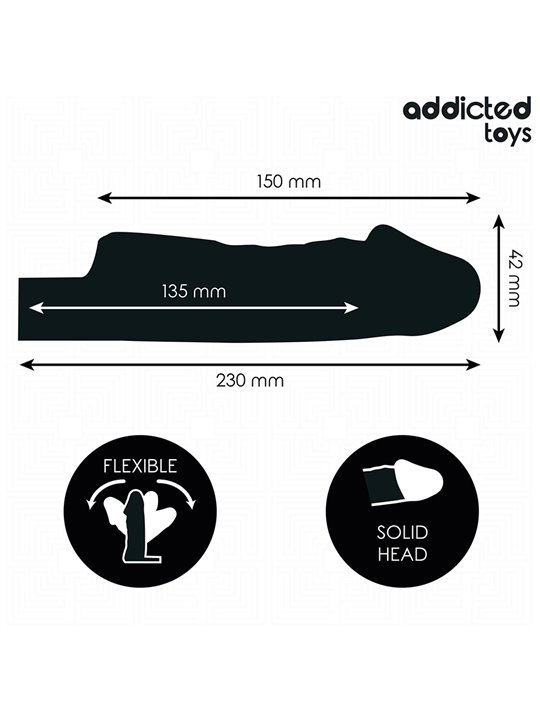 Addicted Toys - Guaina Fallica in Silicone Trasparente 23 Cm