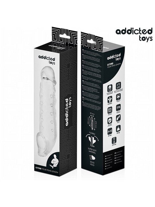 Addicted Toys - Guaina Fallica in Silicone Trasparente 23 Cm