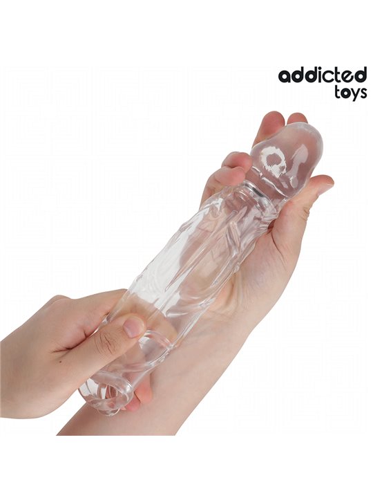 Addicted Toys - Transparent Silicone Penis Sleeve 22 cm