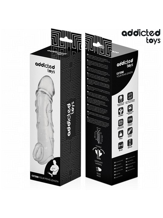 Addicted Toys - Guaina Fallica in Silicone Trasparente 22 Cm