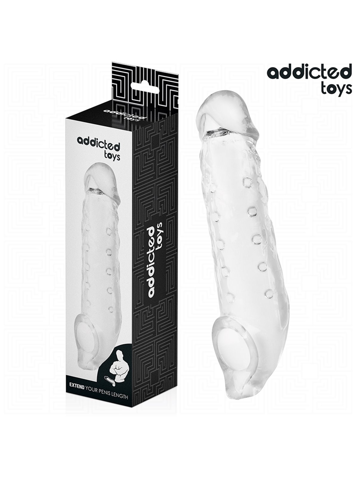 Addicted Toys - Guaina Fallica in Silicone Trasparente 27 Cm