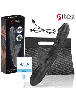 Ibiza - Vibratore Rabbit in Silicone con Effetto Morso e Rotazione
