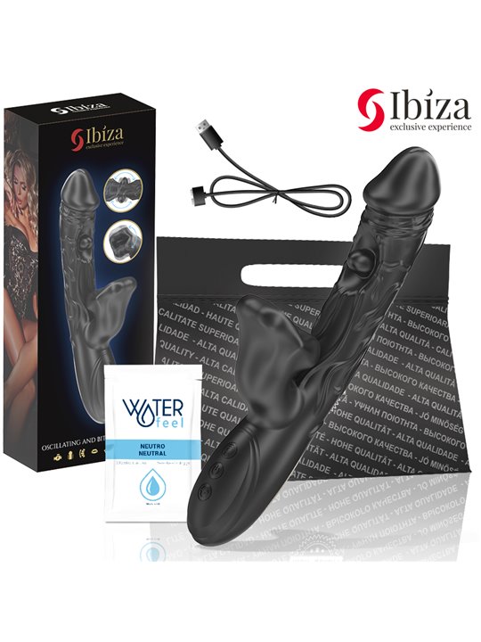 Ibiza - Vibratore Rabbit in Silicone con Effetto Morso e Rotazione