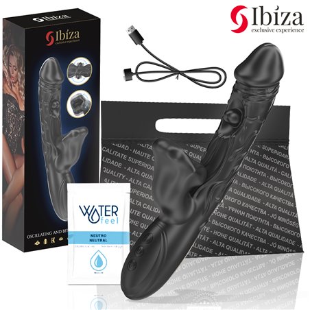 Ibiza - Vibratore Rabbit in Silicone con Effetto Morso e Rotazione