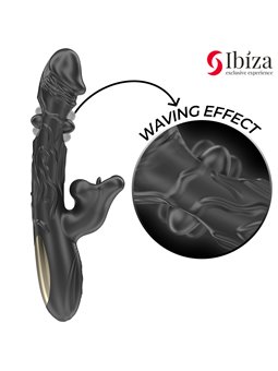 Ibiza - Vibratore Rabbit in Silicone con Effetto Morso e Rotazione