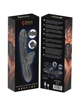 Ibiza - Silicone Rabbit Vibrator with Bite and Rotation Effect