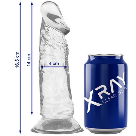 XRay Clear Dildos - Realistic Transparent Silicone Dildo 16.5x4 cm