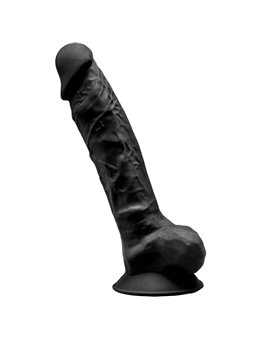 Silexd - Model 1 Realistic Penis Premium Silexpan Silicone Black 23 CM