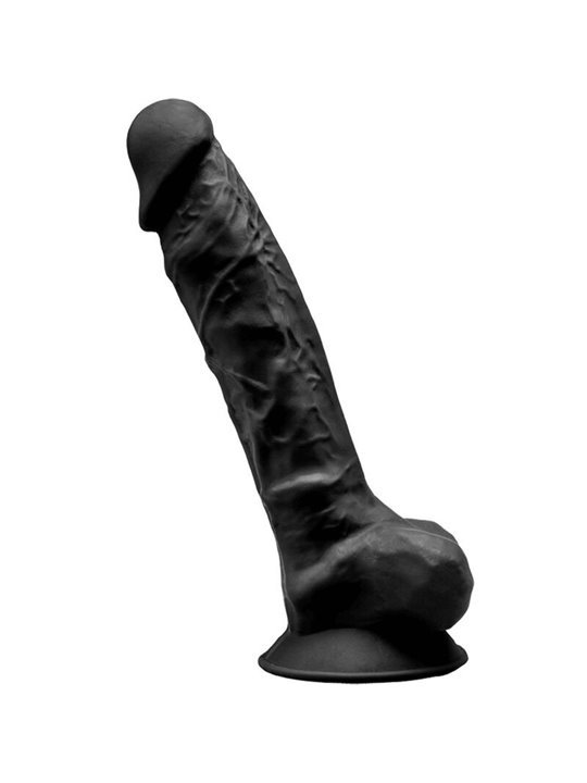 Silexd - Model 1 Realistic Penis Premium Silexpan Silicone Black 23 CM