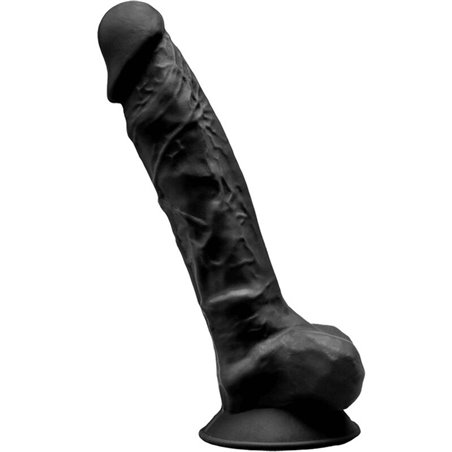 Silexd - Model 1 Realistic Penis Premium Silexpan Silicone Black 23 CM