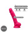 Silexd - Model 1 Realistic Penis Premium Silexpan Silicone Fuchsia 17.5 CM