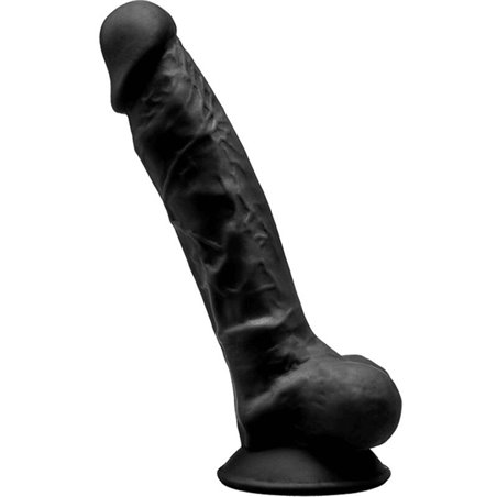 Silexd - Pene Realistico in Silicone con Ventosa 17,5 Cm Nero Mod 1