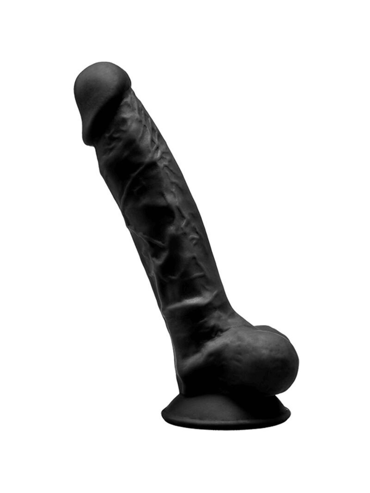 Silexd - Model 1 Realistic Penis Premium Silexpan Silicone Black 17.5 CM